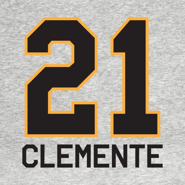 Roberto Clemente Jersey Number by RedTwentyEight